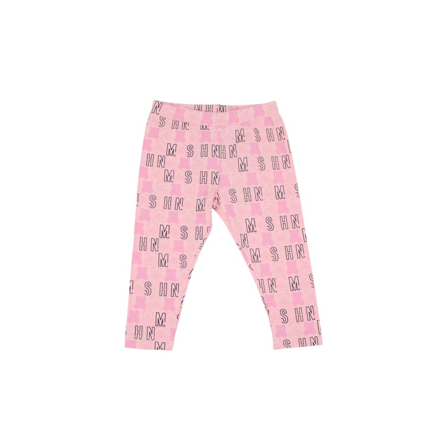 Moschino Moschino Baby Teddy Toy Logo Leggings Pink Leggings