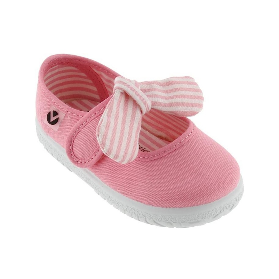 Victoria Victoria Kids Canvas Bow Mary Janes Flamingo Shoes