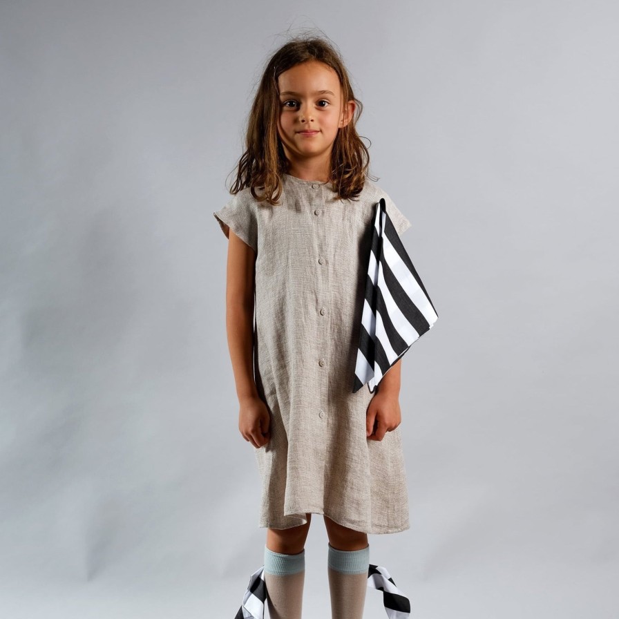 Wolf and Rita Wolf And Rita Teresa Bege Linen Dress Dresses