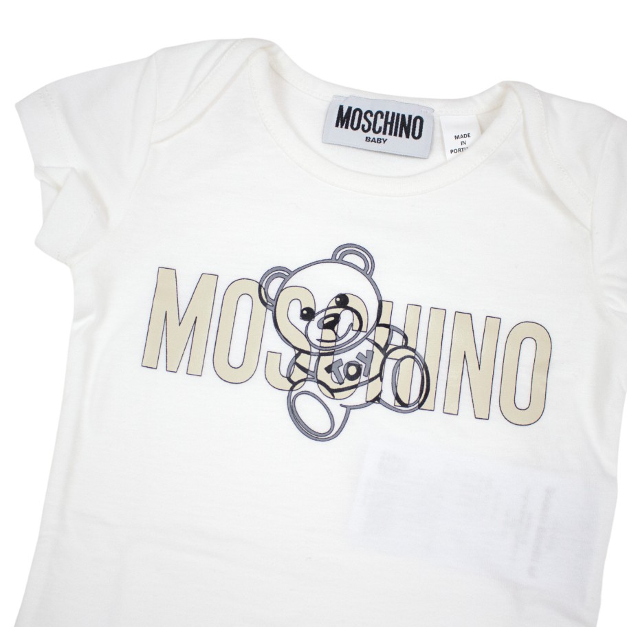 Moschino Moschino Kids Baby Teddy Bear-Print Two-Pack Body Gift Box Onesies