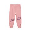 The Animals Observatory The Animals Observatory Panther Kids Pants In Pink Logo Pants