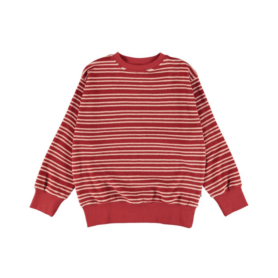 Molo Kids Molo Kids Mattis Rose Straw Stripe Sweatshirt Sweatshirts