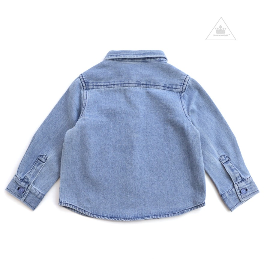 Wynken Wynken Baby Apache Shirt - Bleached Denim Shirts